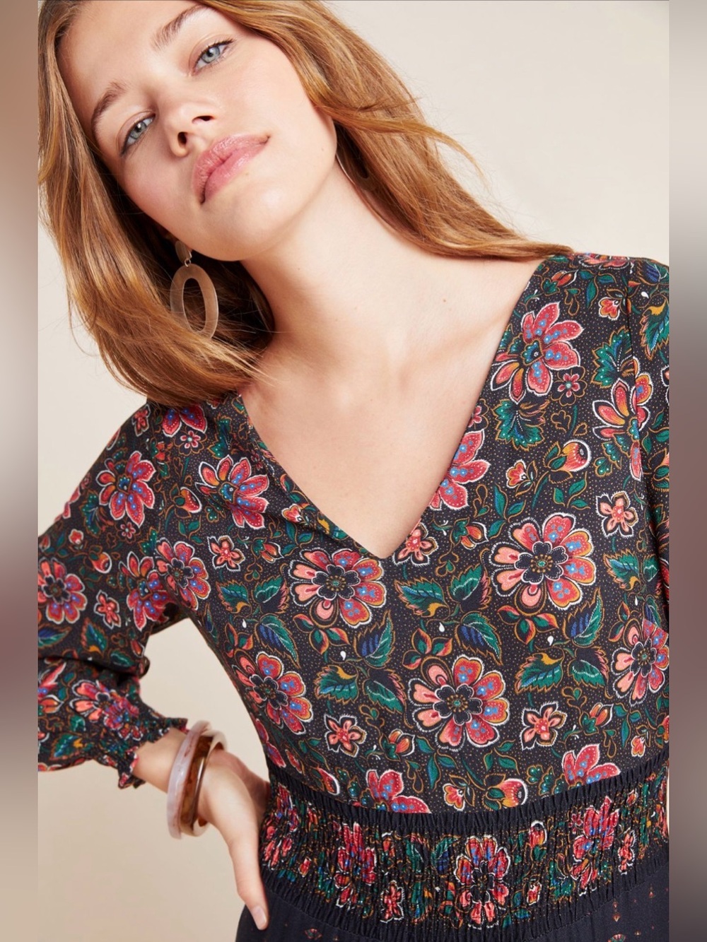 FARM Rio Navy Wide-Leg Floral Jumpsuit with Pink Accents - Picture 3 of 8